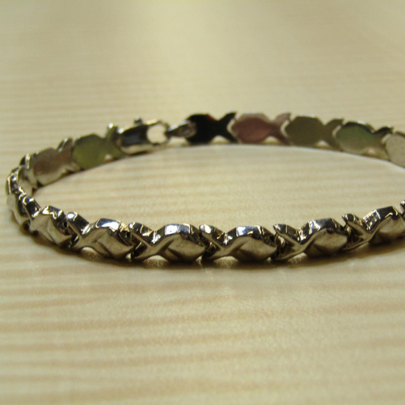 Vintage Jewelry - 925 Sterling silver chain link bracelet